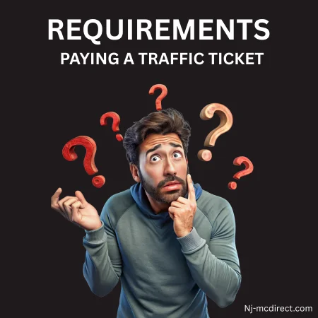 Guy curious to know what the requirements are before paying the tickets in New Jersey. 